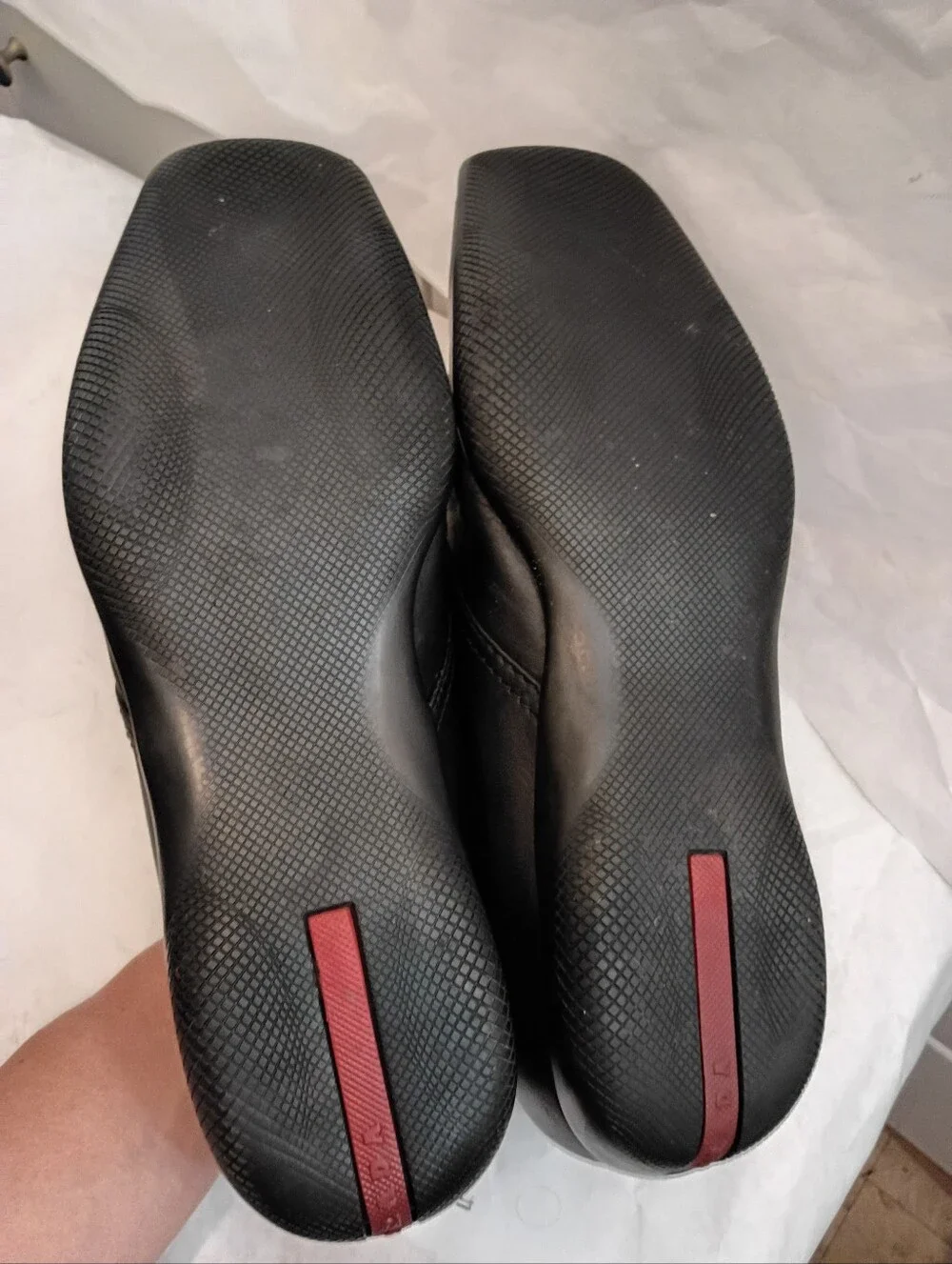 MENS PRADA LOAFER Leather Black Luxury Shoes UK 11.5 Us 12